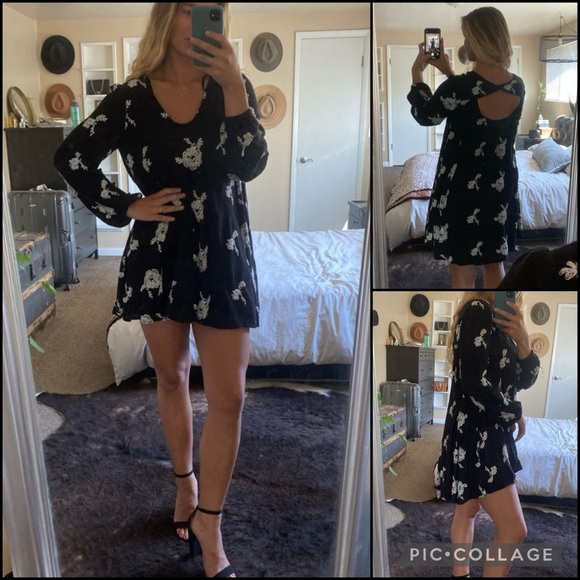 Free People Embroidered Babydoll Mini Dress w/Pockets - Picture 8 of 13